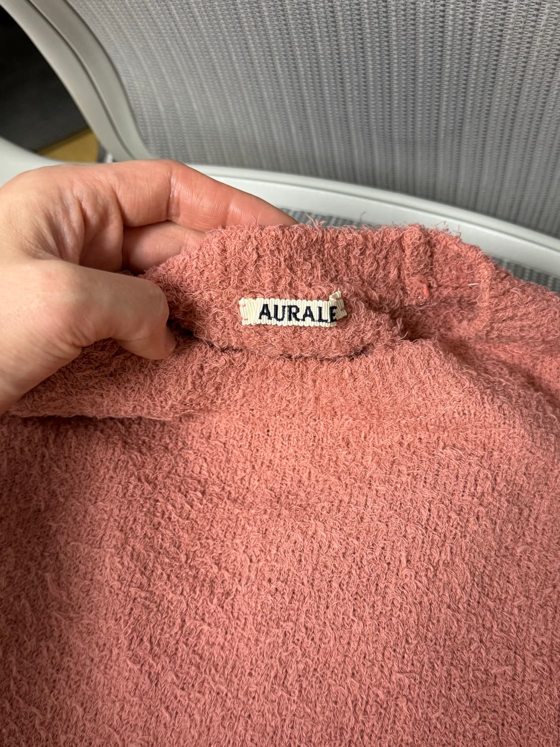 [5] 오라리 더스티핑크 니트 상품이미지2