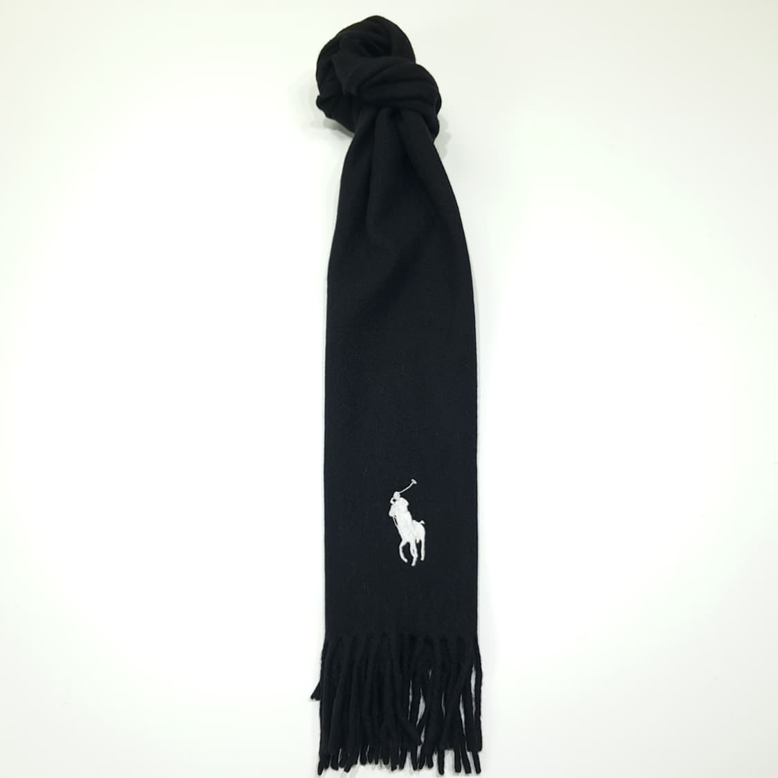 MX481 폴로 00s 이태리판 울 빅포니 블랙 머플러 목도리 상품이미지5