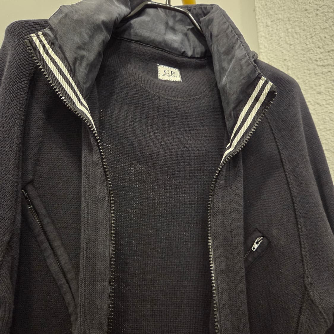 cp컴퍼니 고글 니트 후드 집업 100 상품이미지5
