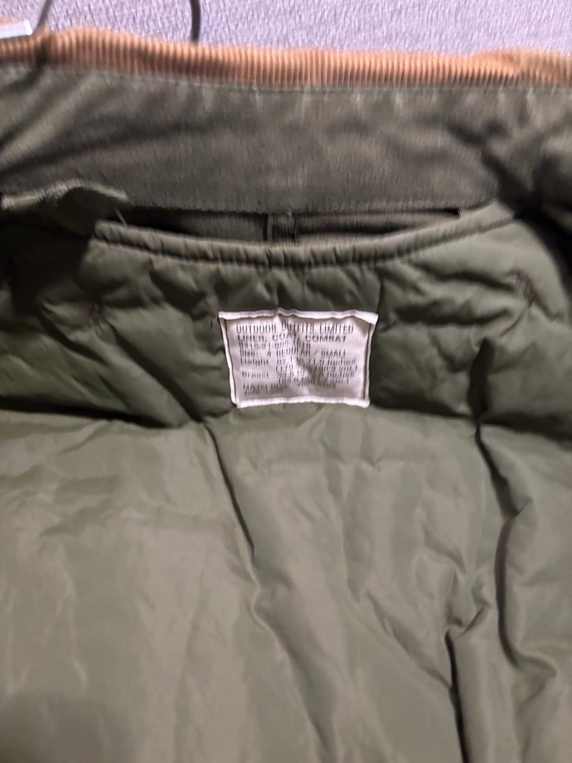 케나다군 컴뱃 자켓 라이너 포함 상품이미지4