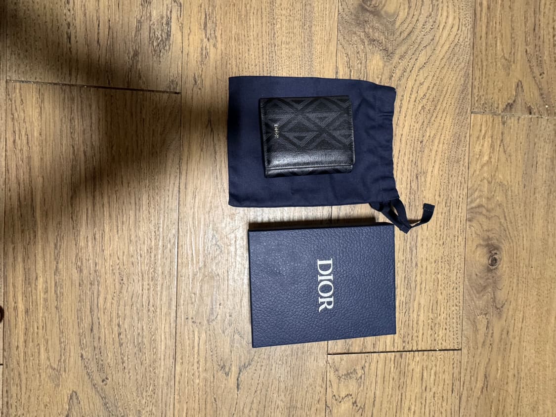 디올 CD 다이아몬드 트리플폴드 반지갑 블랙 풀구성 상품이미지1