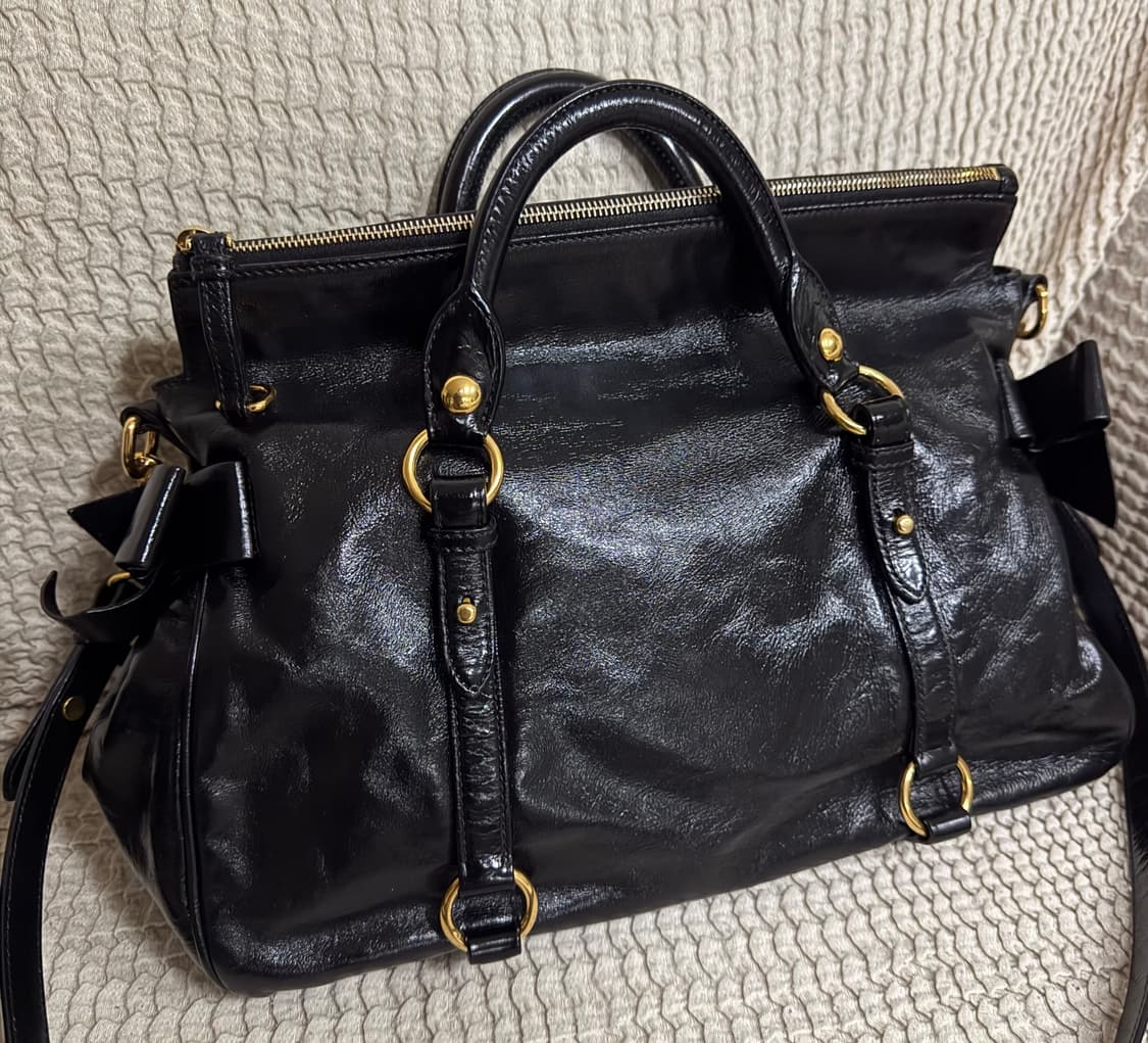 미우미우 비텔로 럭스 보우 사첼백 토트백 숄더크로스백 상품이미지3