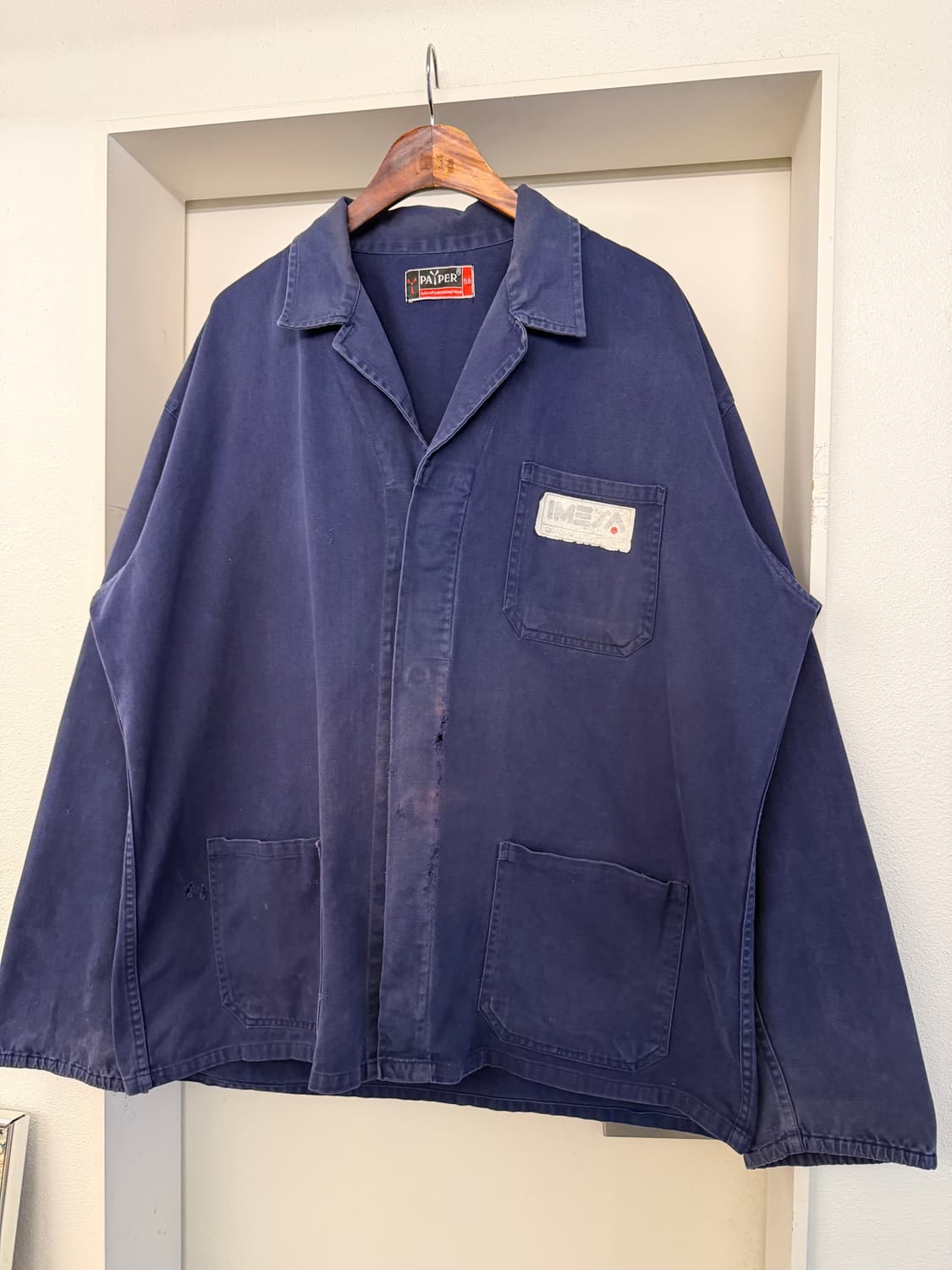 DISTRESSED FADED 1990s EURO WORK 프렌치워크자켓 상품이미지4