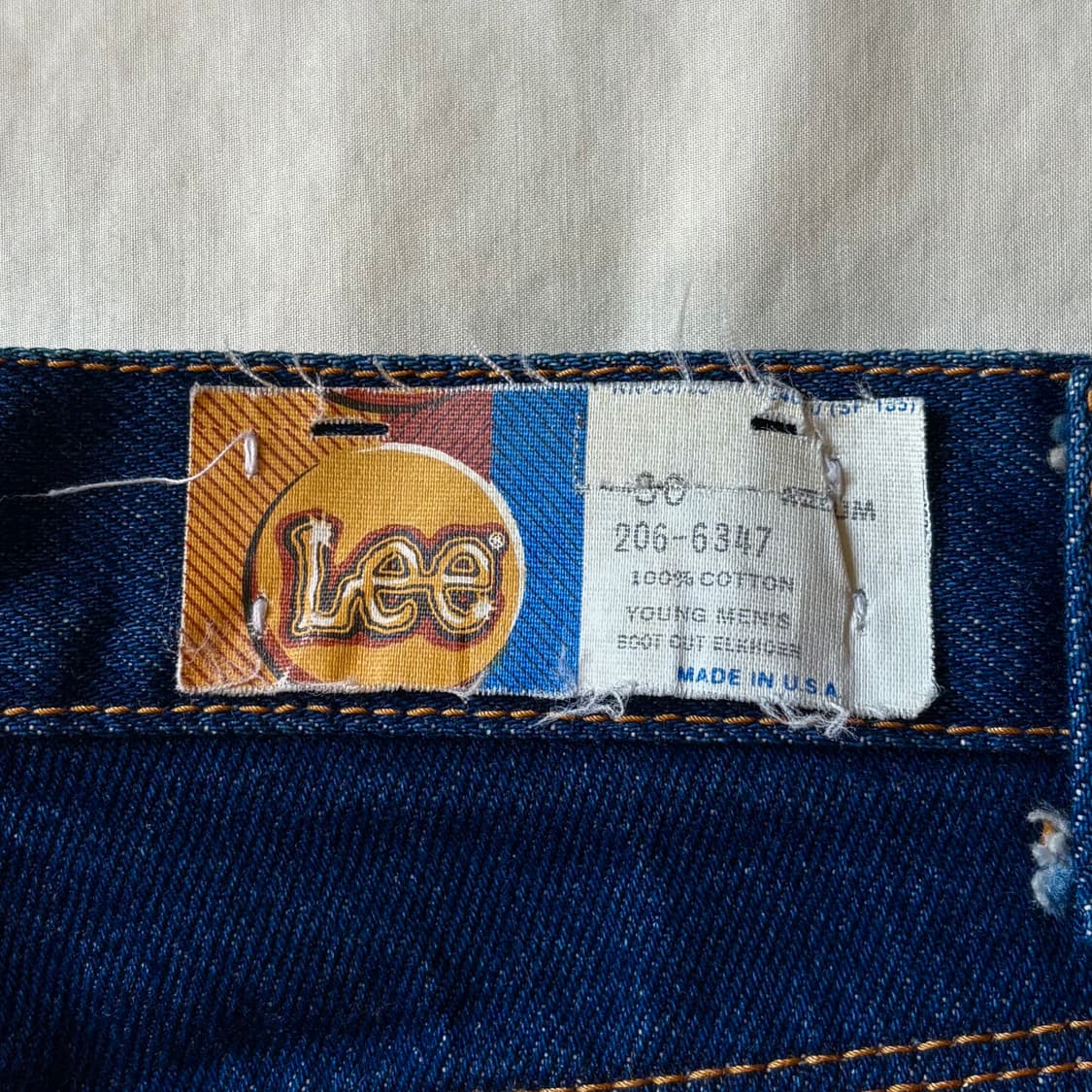 [28] 70s USA Lee 206-6347 세미 부츠컷 데님 상품이미지10