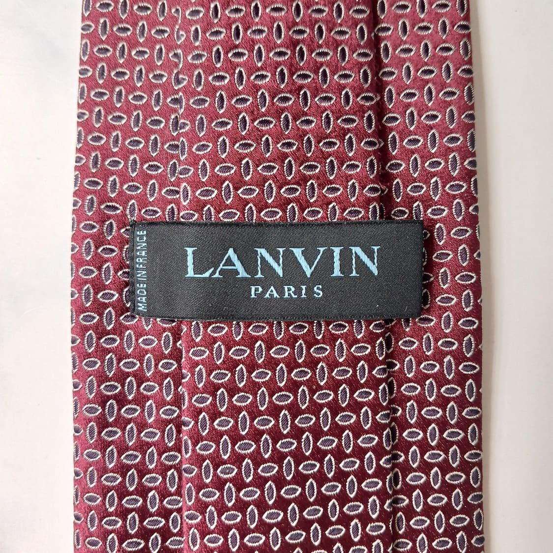 LANVIN 랑방 실크 와인 패턴 넥타이 8.8cm A~B등급 E941 상품이미지6