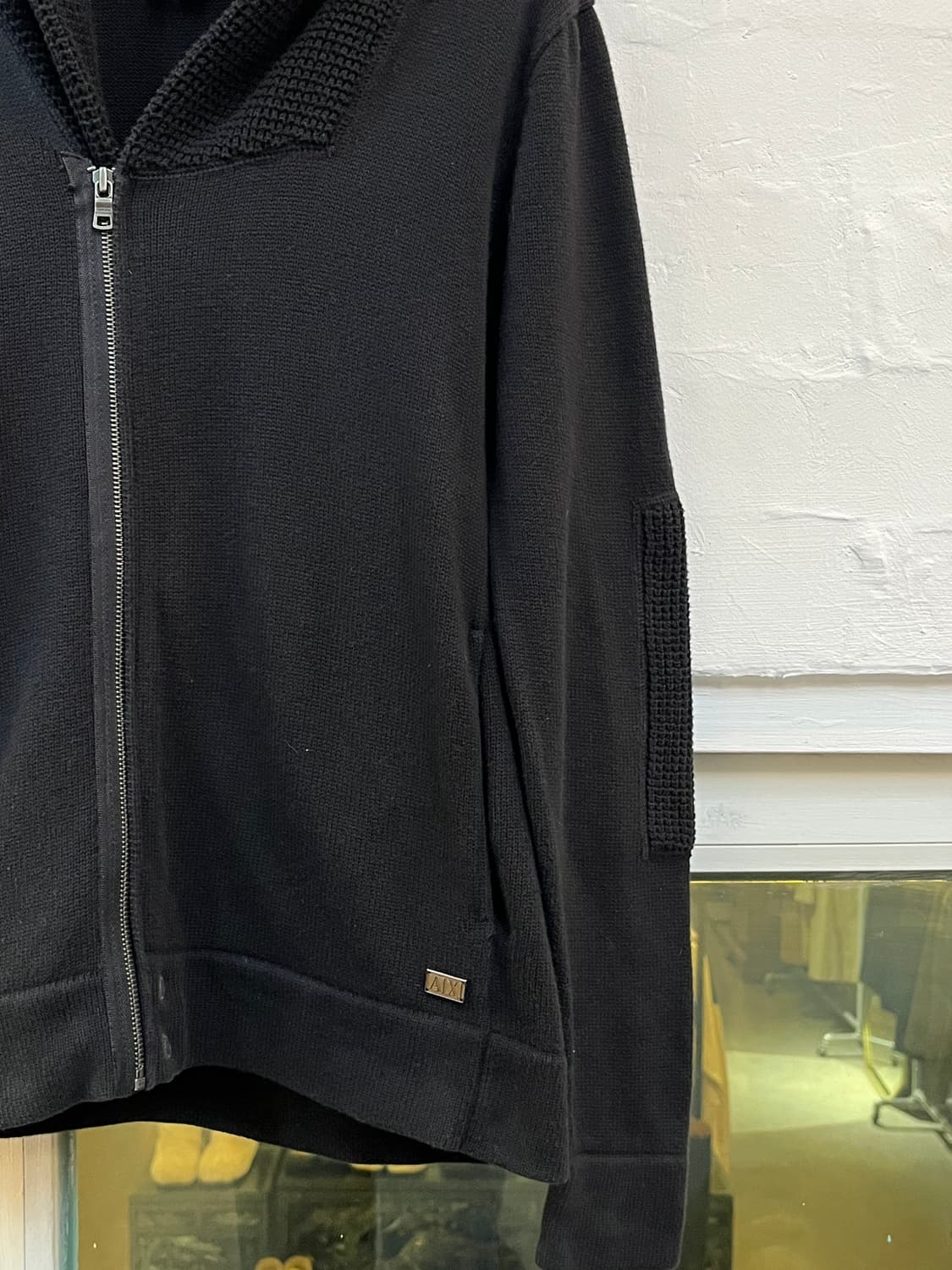 Armani Exchange 아르마니 익스체인지 블랙 니트 집업 S 상품이미지4