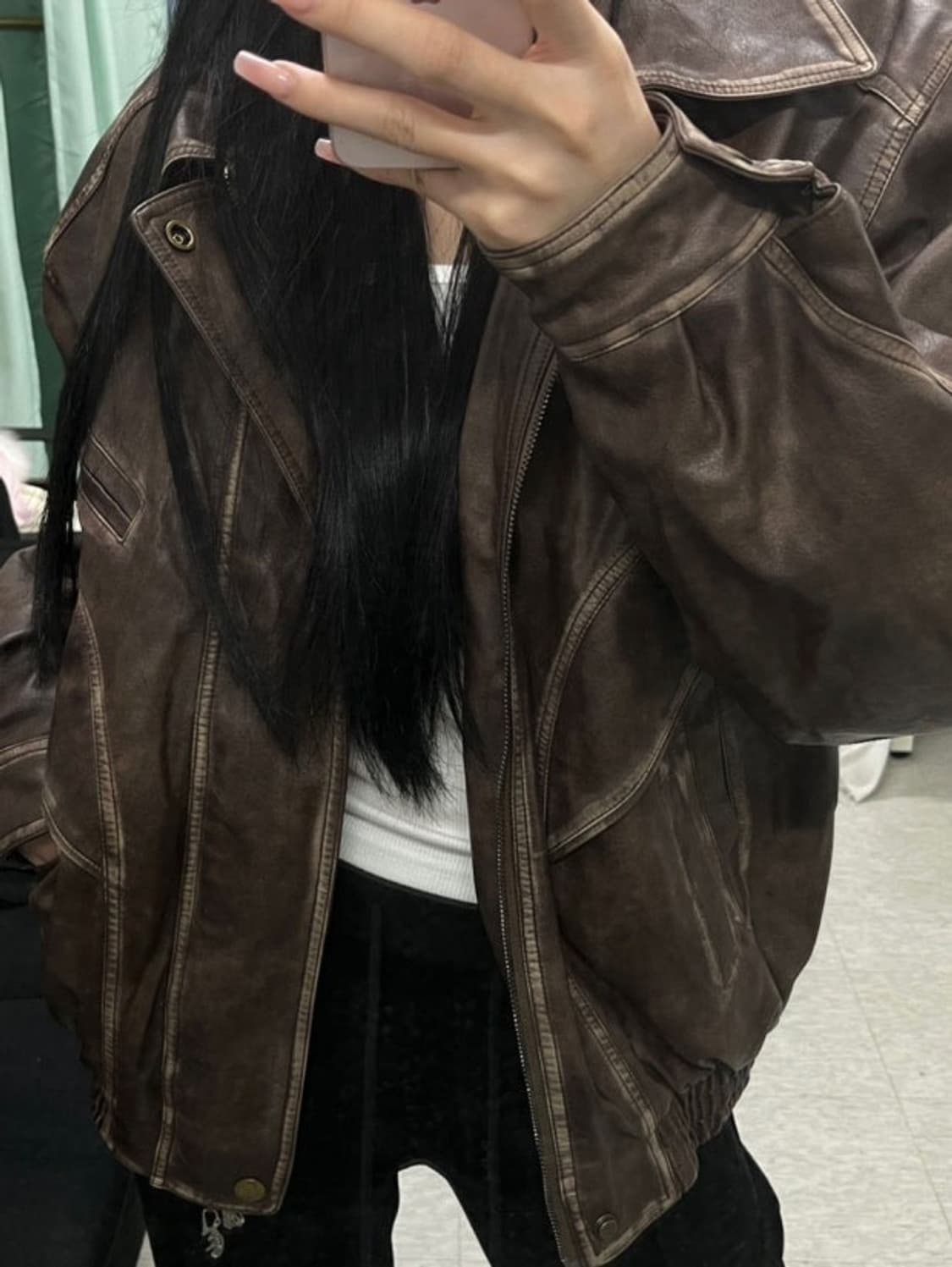 페일제이드 레더패디드 봄버 자켓 상품이미지2