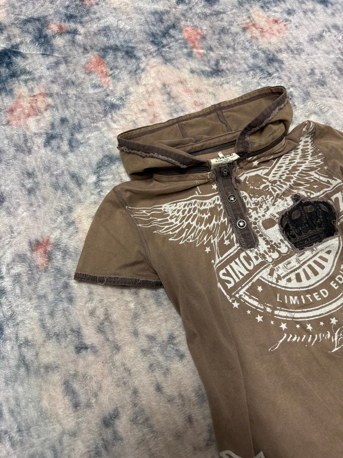 Glitz 00s grunge y2k hood top 상품이미지3