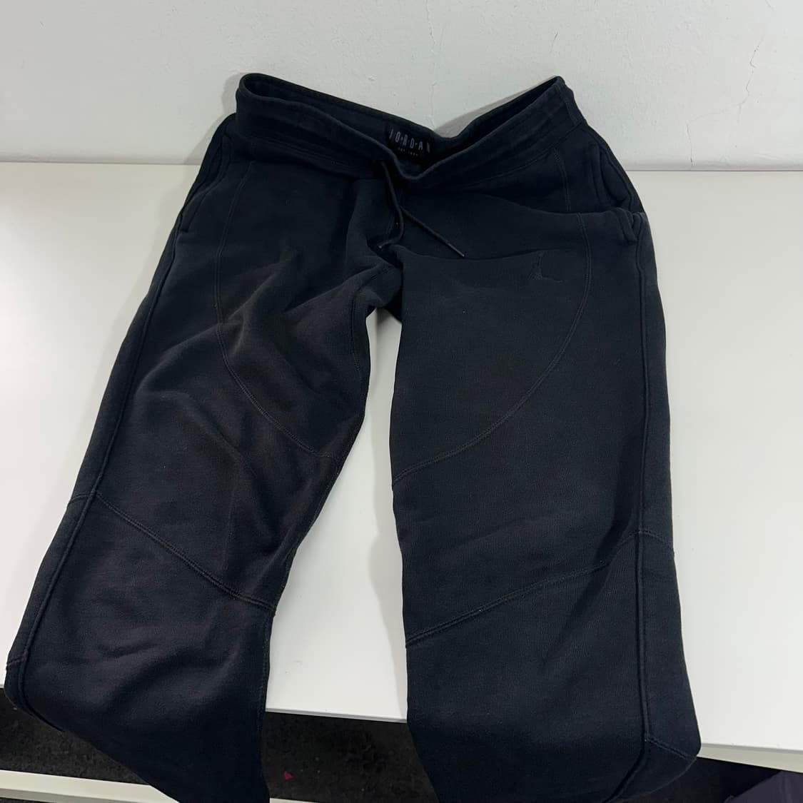 M 나이키 X 조던 블랙 기본로고 루즈핏 밴딩 스웻 조거팬츠 상품이미지4