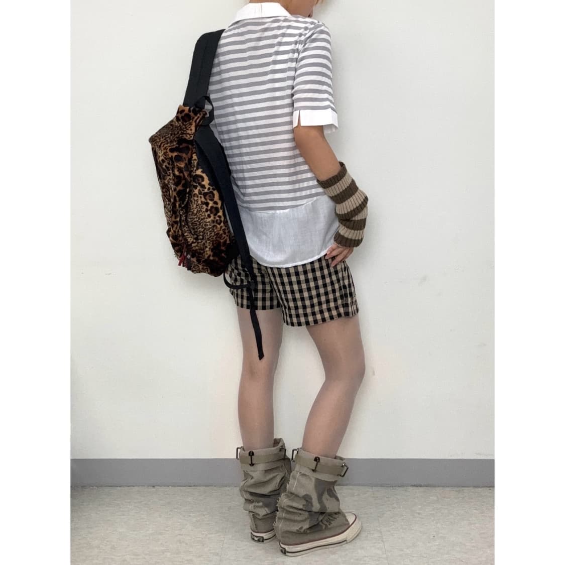 빈티지 키치 레이어드 반팔 셔츠 상품이미지7
