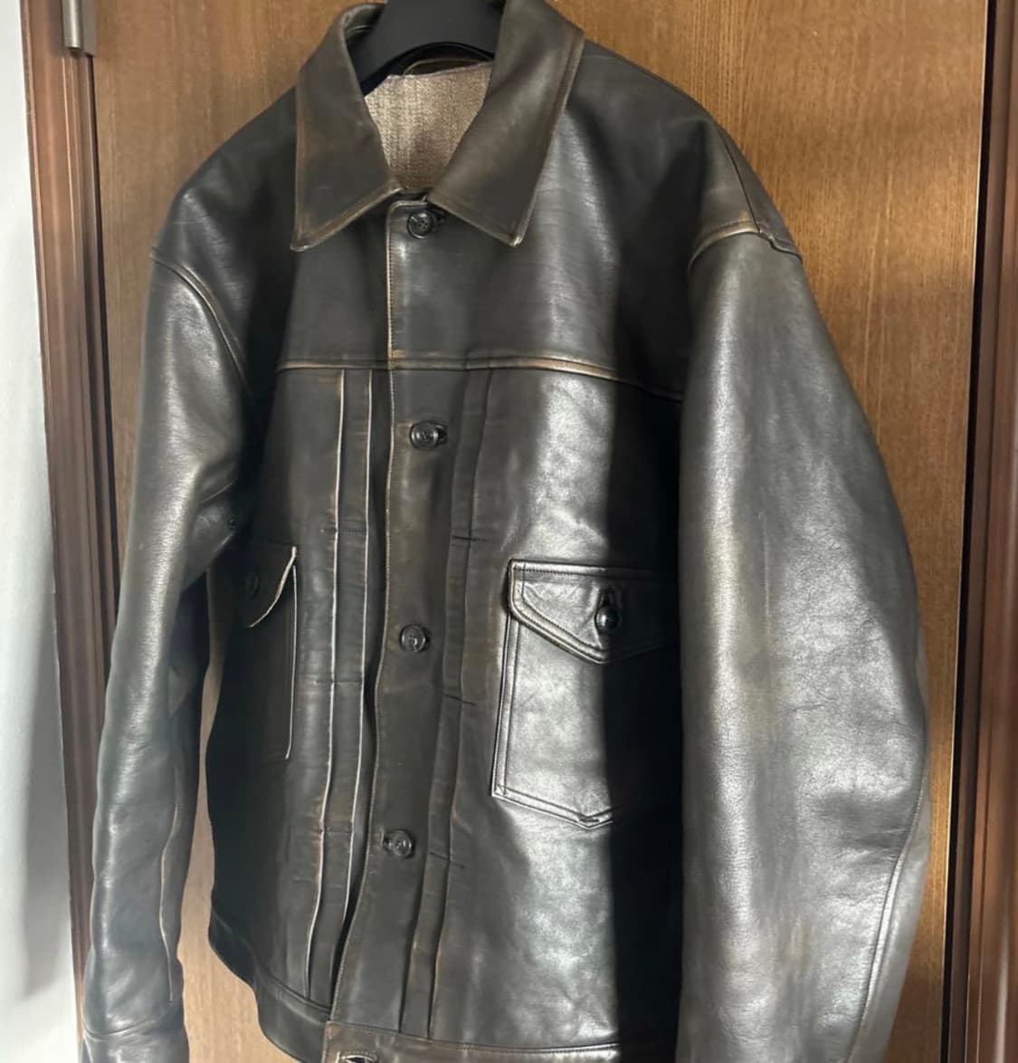 Old joe 파티나 홀스하이드 가죽자켓 상품이미지2