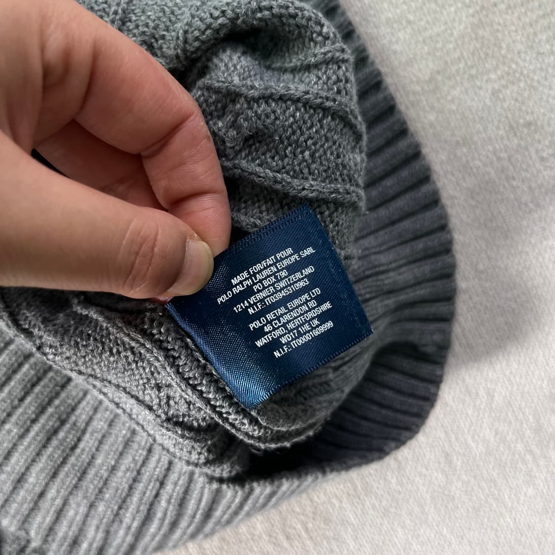 100 폴로랄프로렌 꽈배기 그레이 니트 상품이미지6
