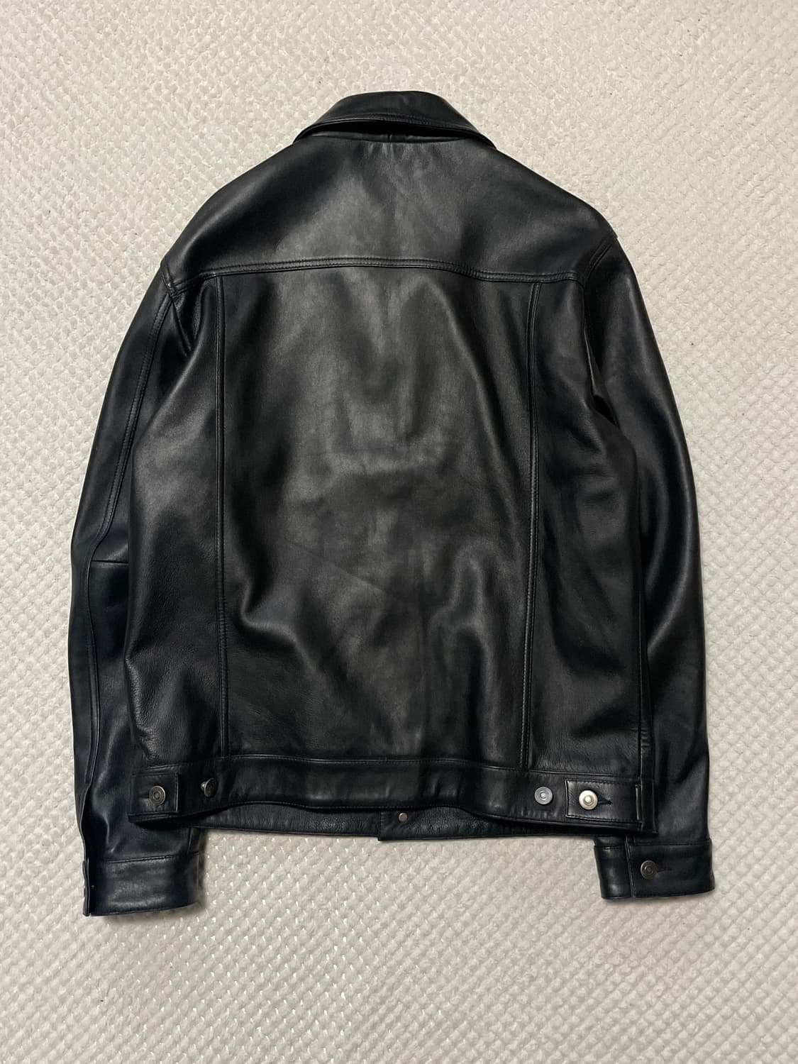 도프제이슨 웨스턴 무드 램스킨 양가죽 트러커 레더 자켓 상품이미지4