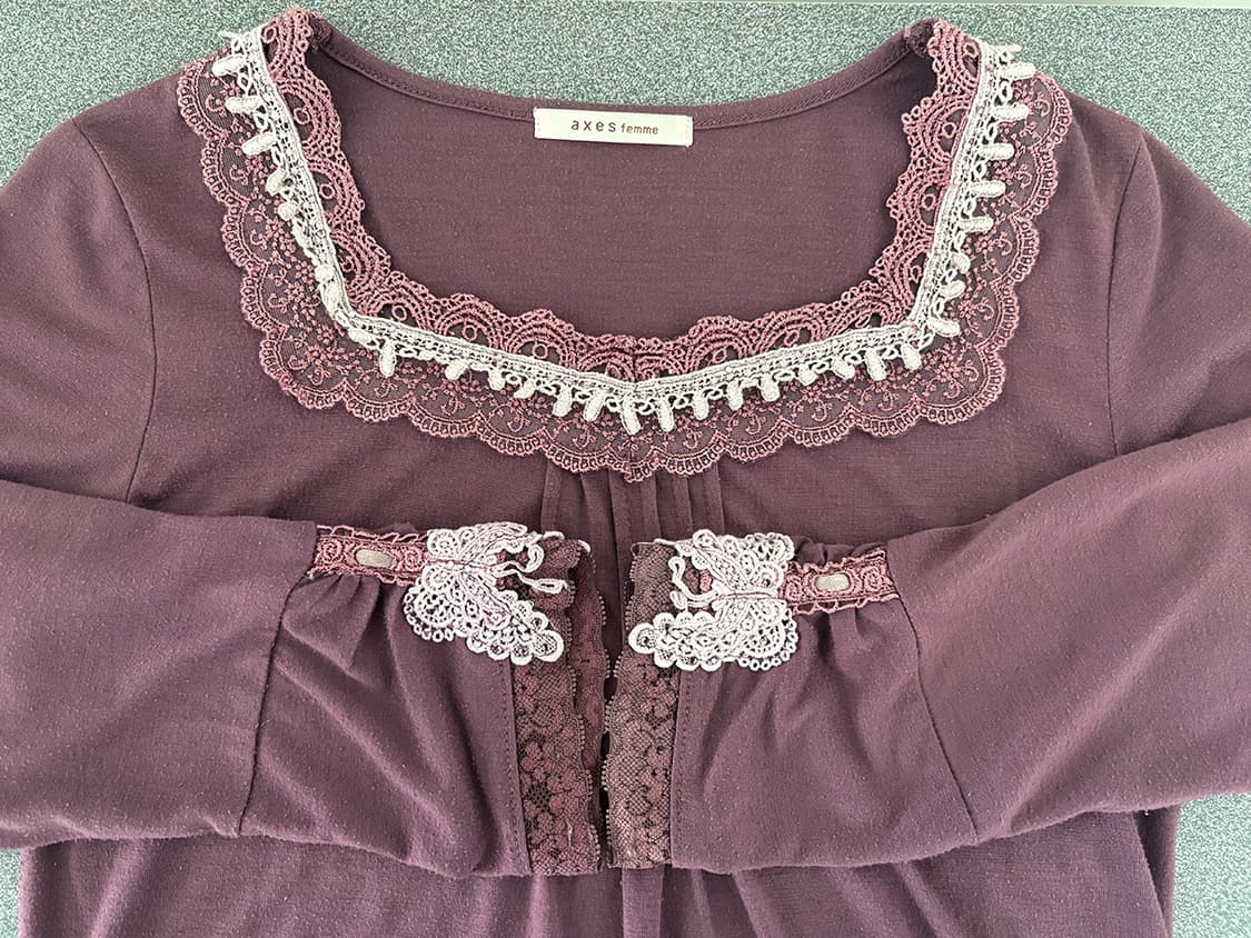 axes femme) butterfly lace t-shirt 상품이미지7