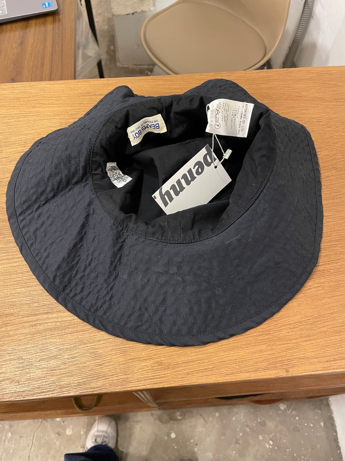 BEAMS BOY NAVY BUCKET HAT 상품이미지3