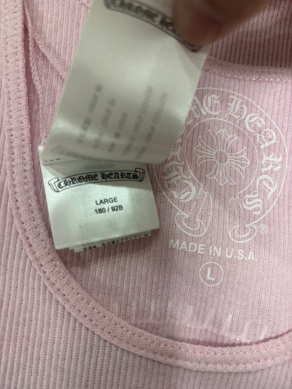 [새상품]크롬하츠 데들리 돌 립 아트 바젤 탱크 핑크 상품이미지4