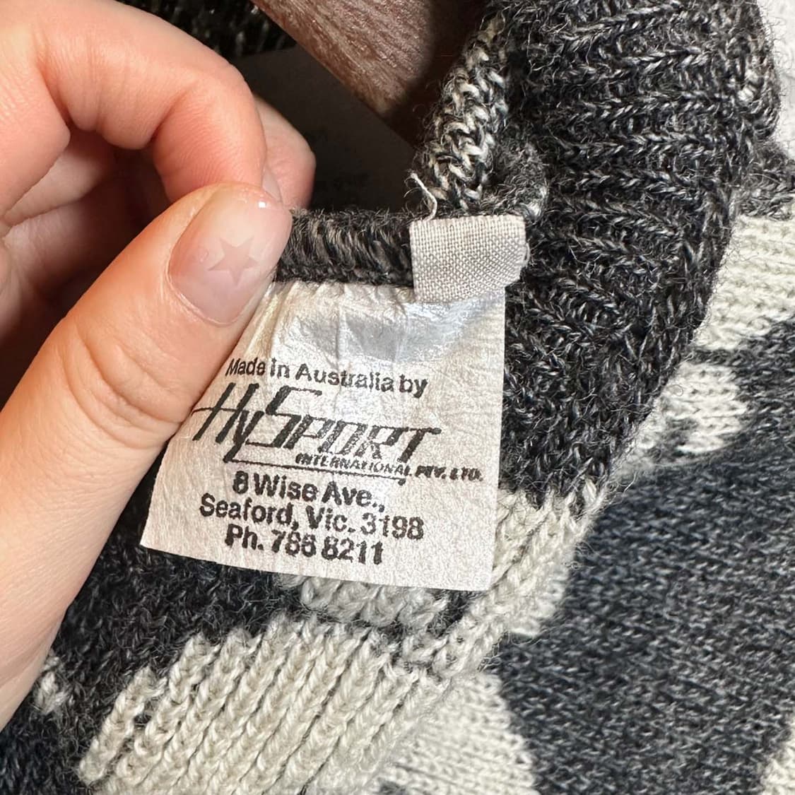 USA VINTAGE 울 니트 코알라 풀오버 패턴 디테일 그레이 상품이미지8