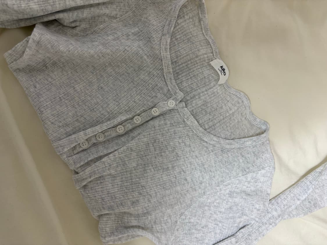 에프터먼데이 레나 버튼 업 티셔츠(멜란지그레이) 상품이미지4