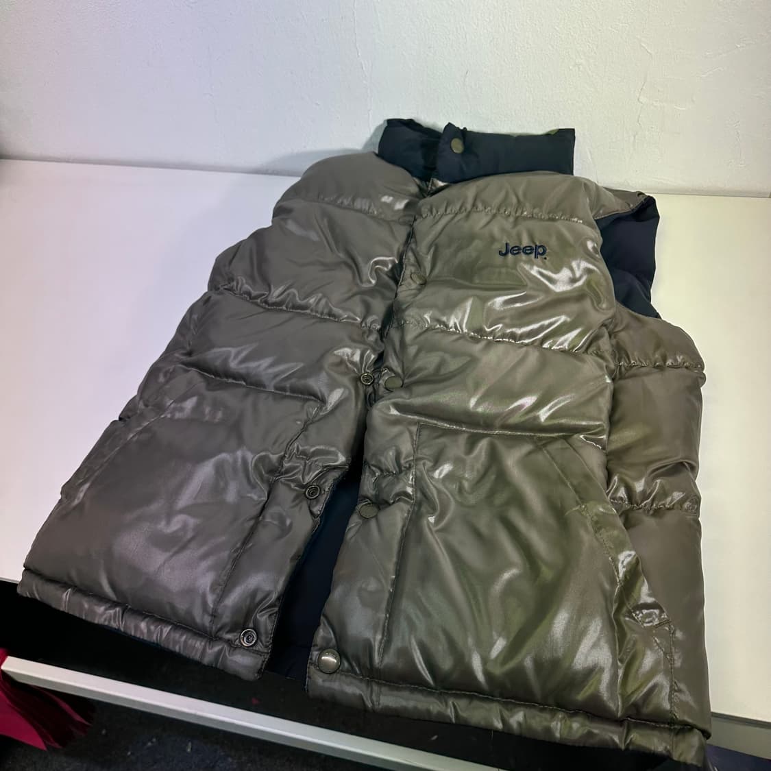 XL JEEP 지프 다크네이비 패치 덕다운 패딩조끼 상품이미지6