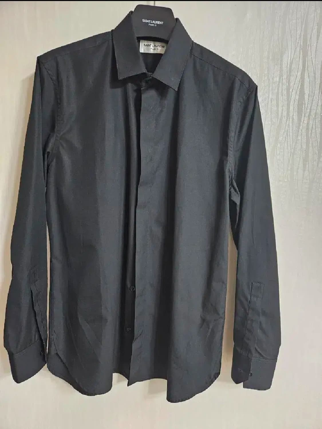 생로랑 히든버튼 블랙 셔츠 38 상품이미지6