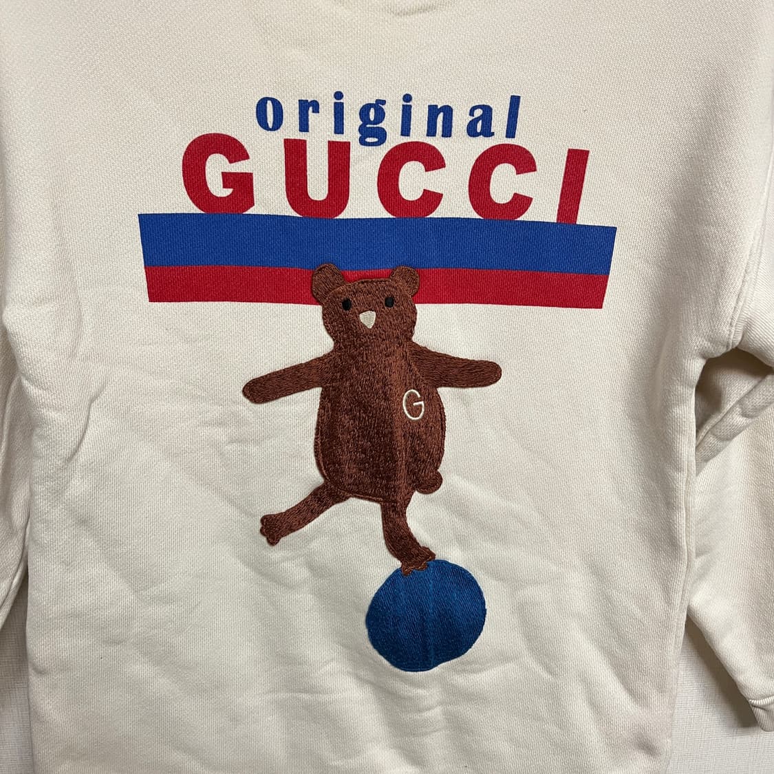 정품 여성용 구찌 오리지널 베어 맨투맨 상품이미지2