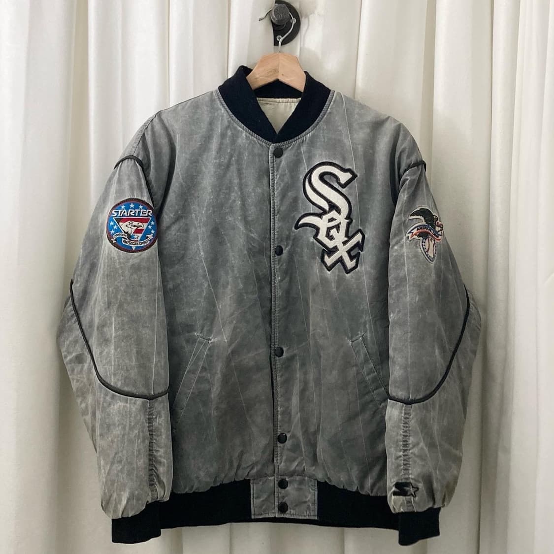스타터 WHITE SOX 그런지 패턴 패치 백로고 자켓 상품이미지1