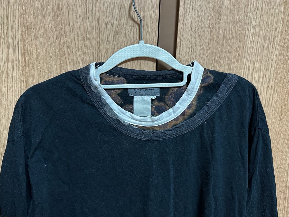 요지 야마모토 뿌르옴므 롱슬리브 빈티지 레이어드 티 상품이미지2