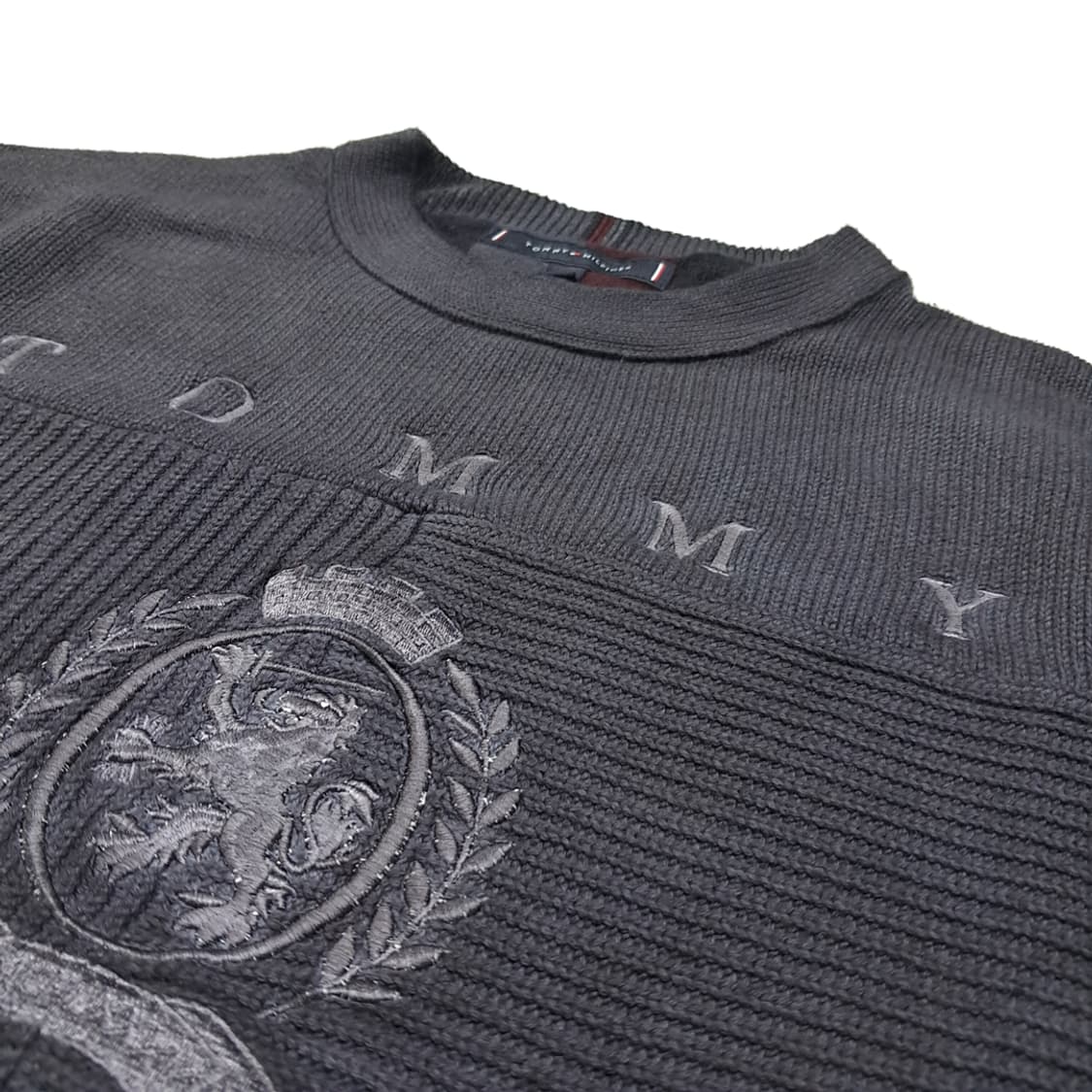 CL118 L 타미힐피거 코튼 크레스트 자수 니트 상품이미지4