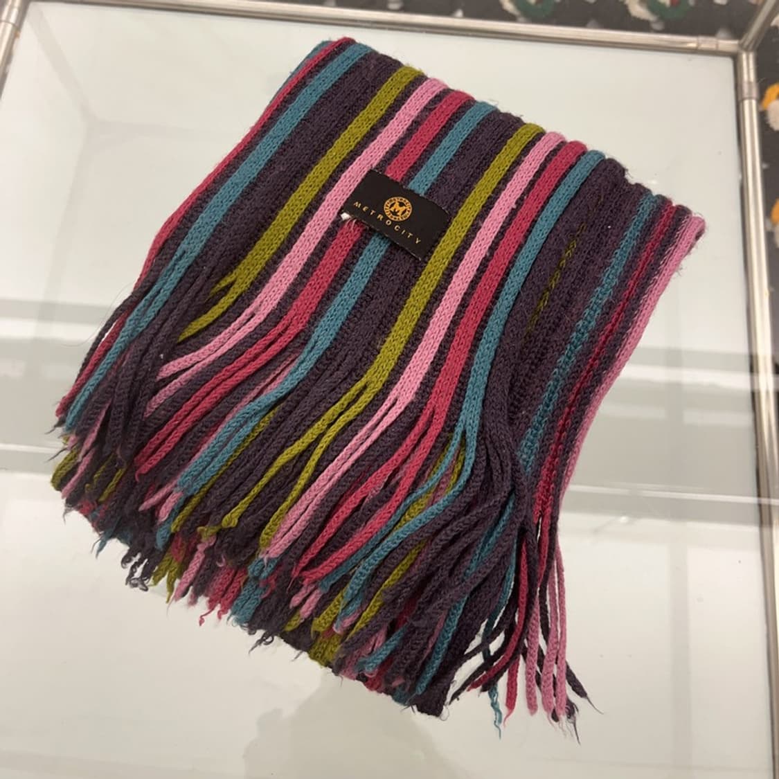 메트로시티 스트라이프 키치 멀티컬러 목도리 C07995 상품이미지3