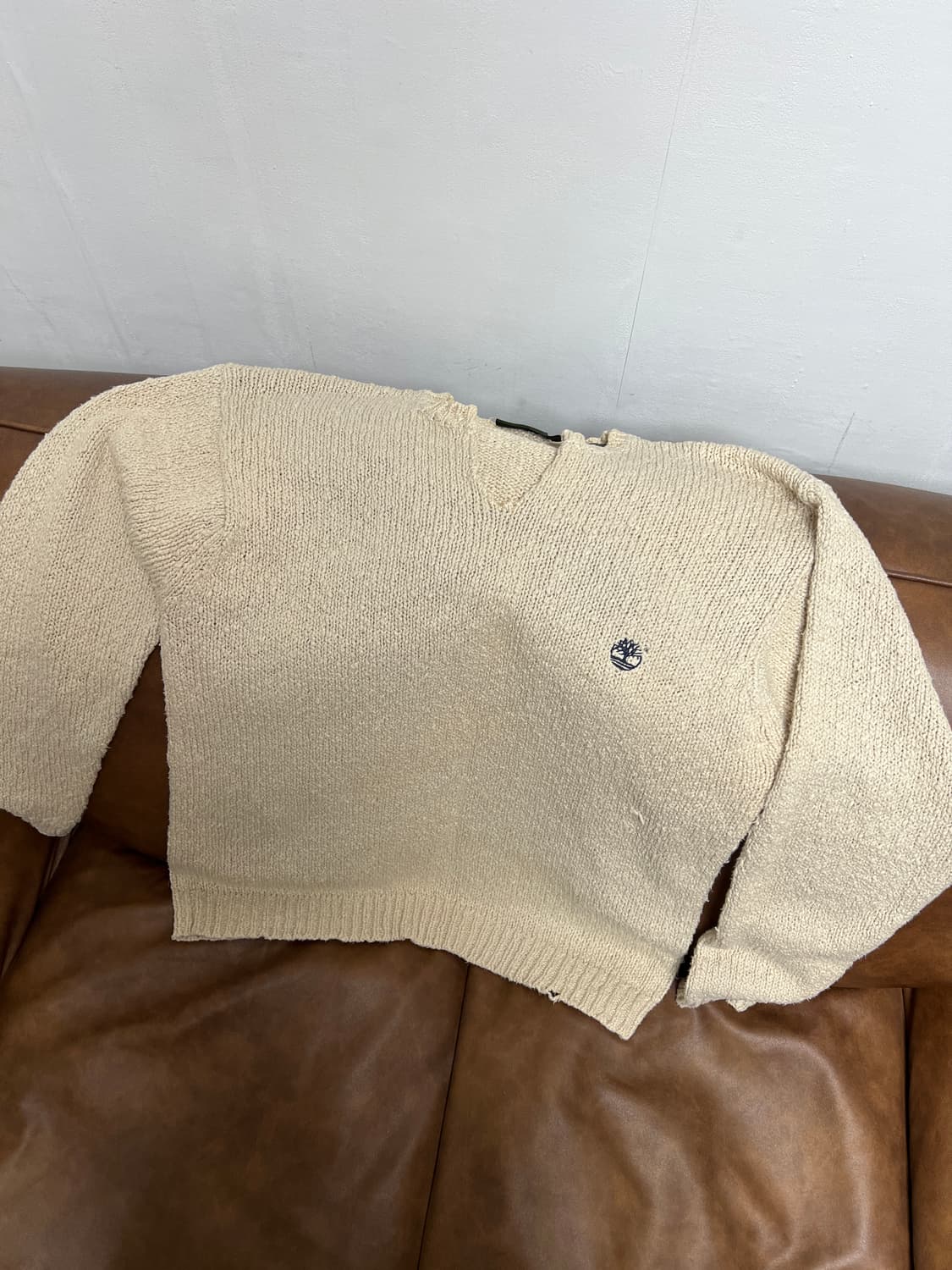 [105] 팀버랜드 빈티지 짜임 니트 아이보리 M 상품이미지4