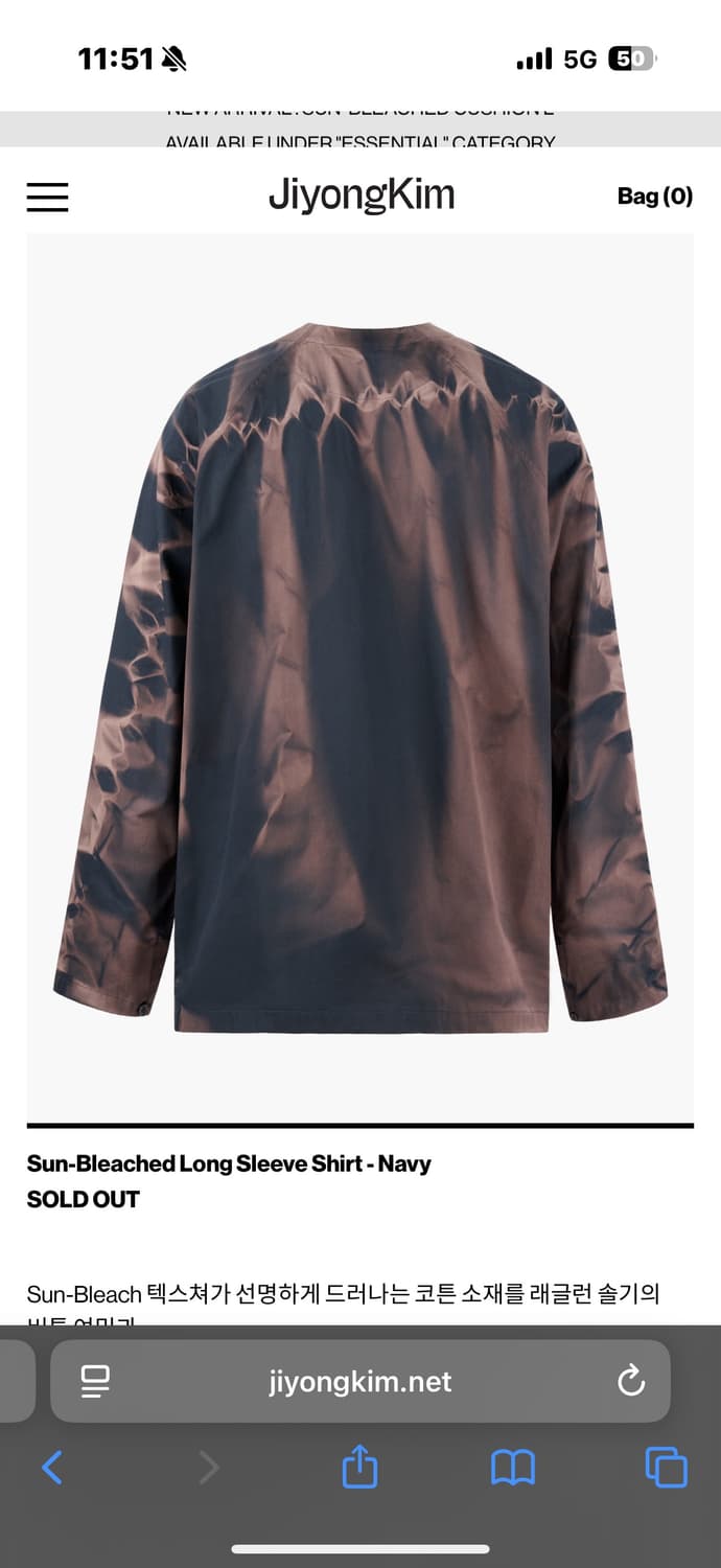jiyong kim sun-bleached long sleeve  상품이미지2