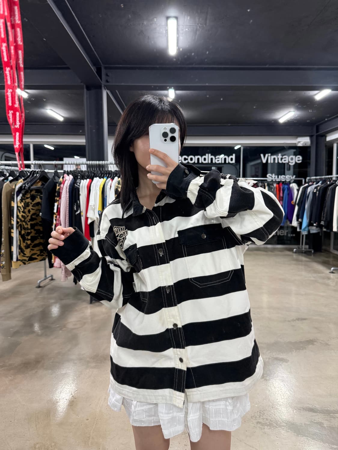 밴슨 모노톤 백자수 자켓 상품이미지2