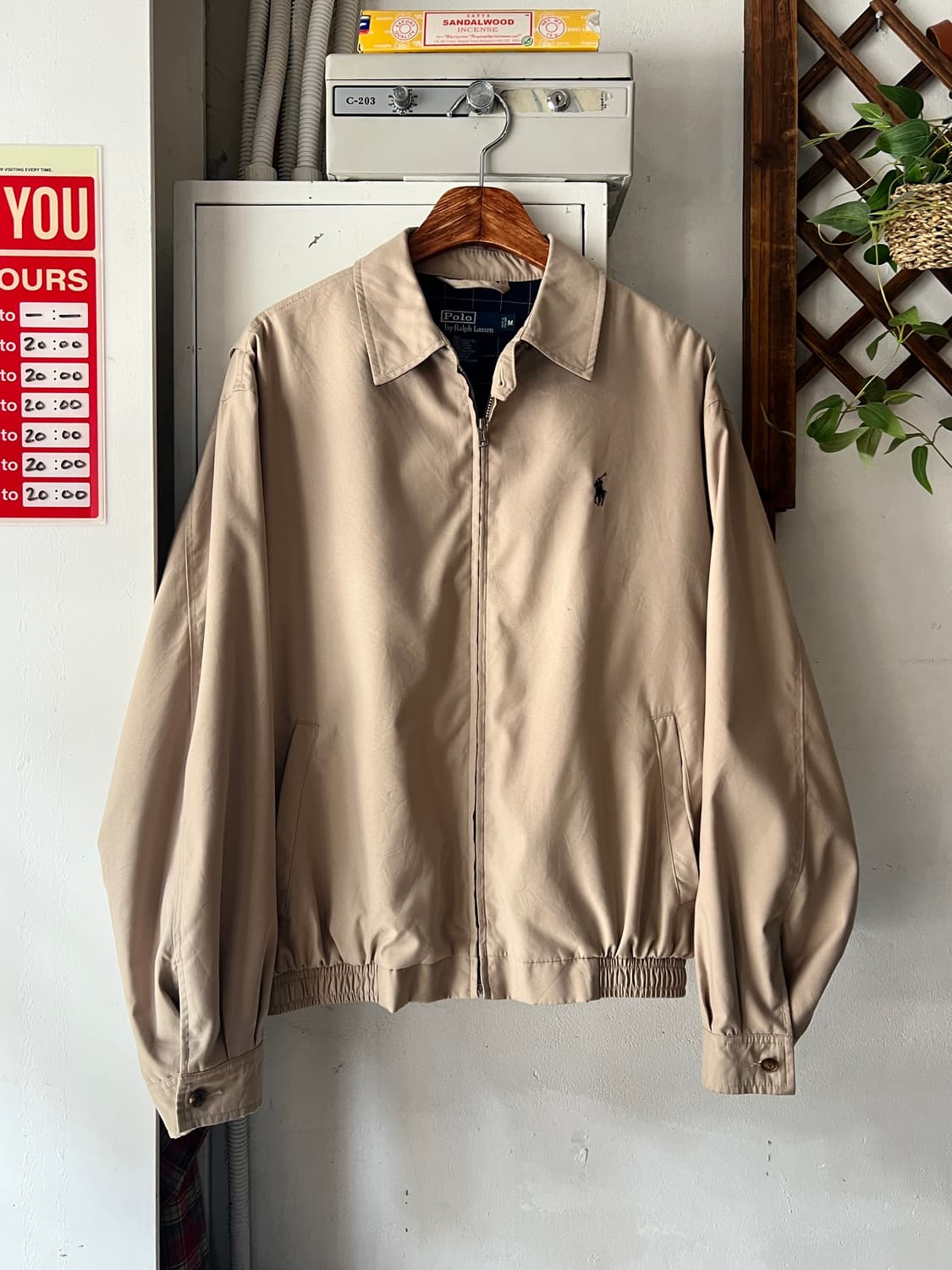 [M]폴로 랄프로렌 체크 라이닝 베이지 드리즐러 자켓 상품이미지1