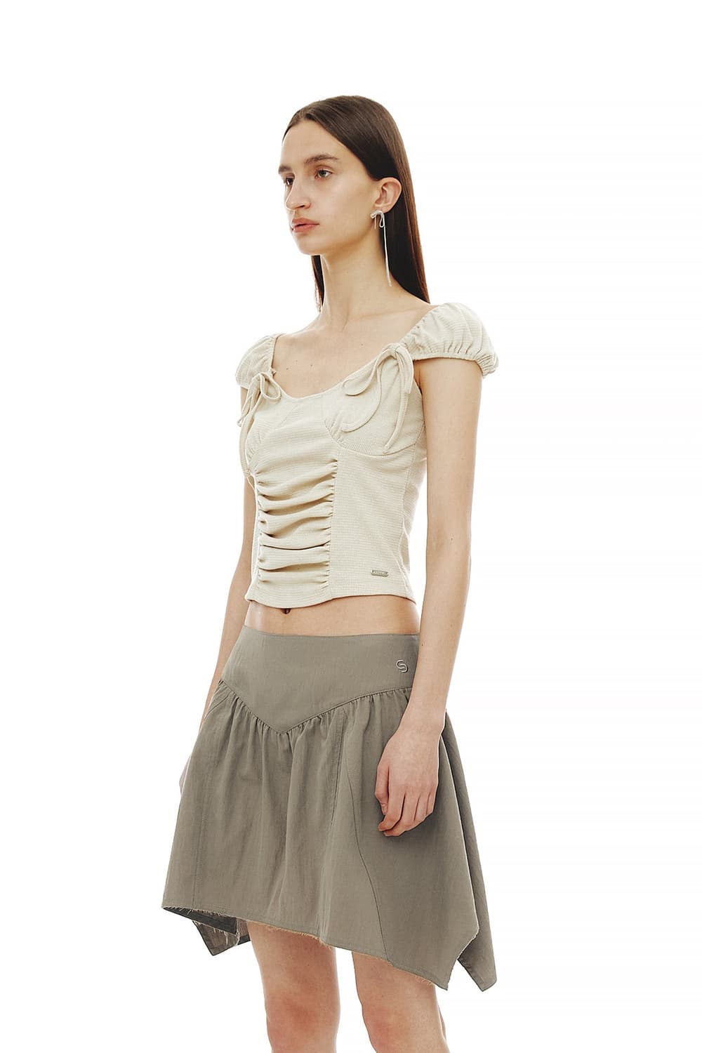 CERRIC(세릭) CREASE SHIRRIG HALF TOP 상품이미지2