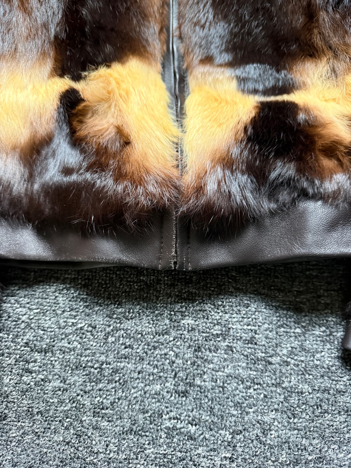 빈티지 컬러 믹스 퍼 자켓 상품이미지8