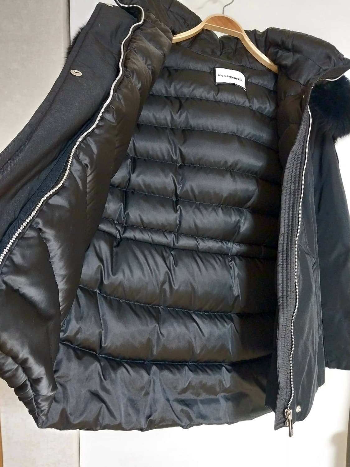 칼라거펠트 구스다운 폭스퍼 패딩 상품이미지4