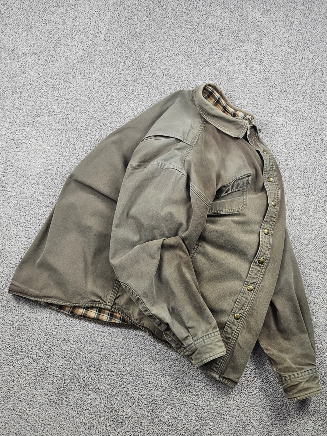 칼하트 덕 캔버스 플란넬 버튼업 워크 셔츠 ( XL ) / 10340 상품이미지4