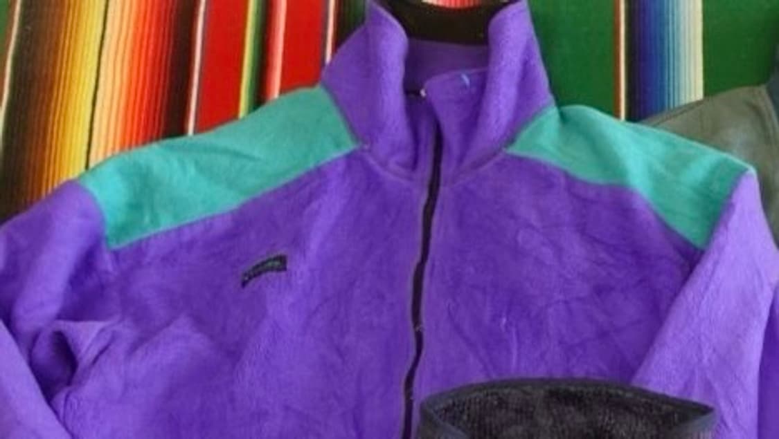 XL)90s~00s 콜럼비아 퍼플 후리스 집업 자켓 상품이미지5