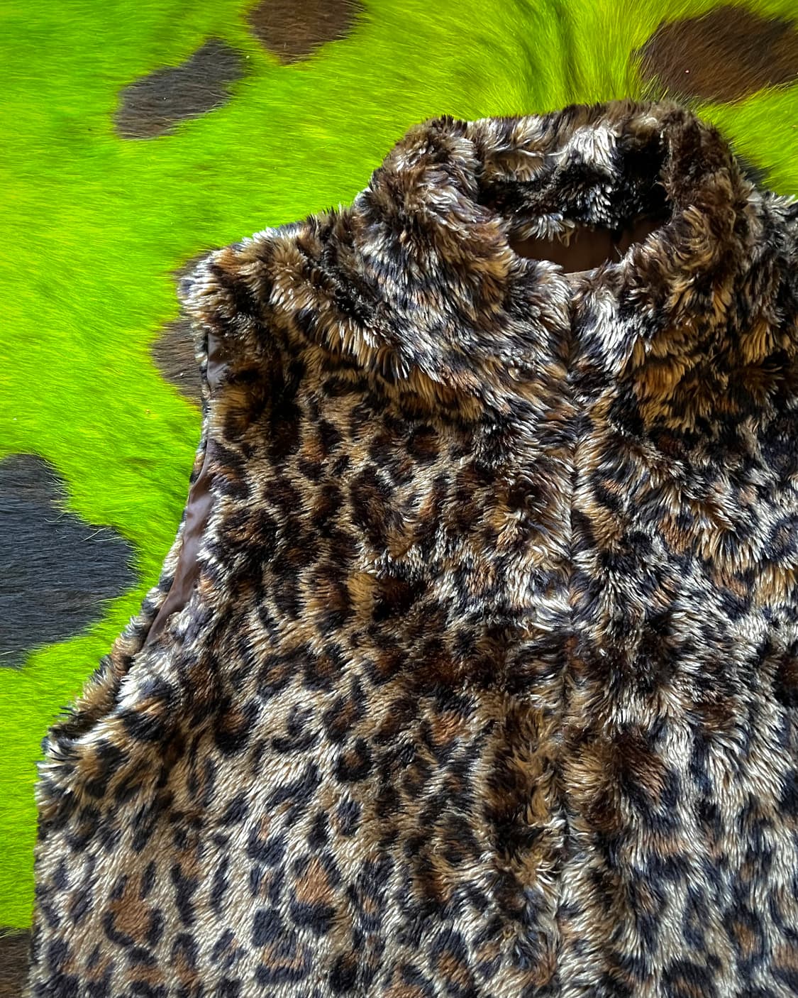 Jpn Vintage Leopard Fur Vest 상품이미지4