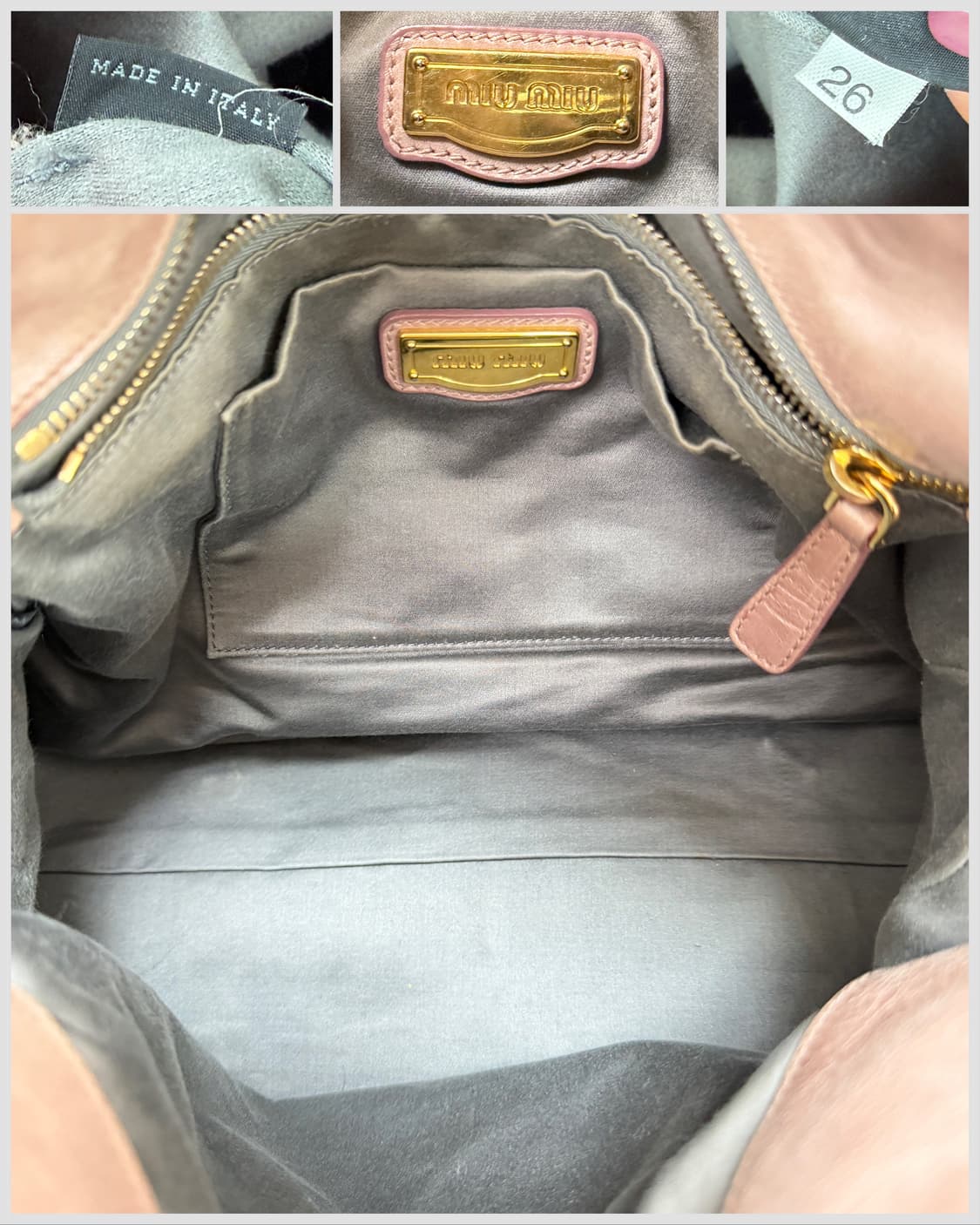 미우미우 비텔로 샤인 더스티 핑크 리본 2WAY 백 상품이미지10