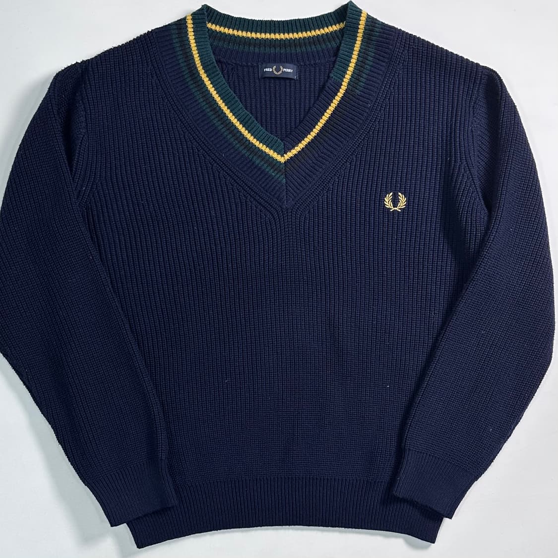 프레드페리 울 크리켓 니트 상품이미지1