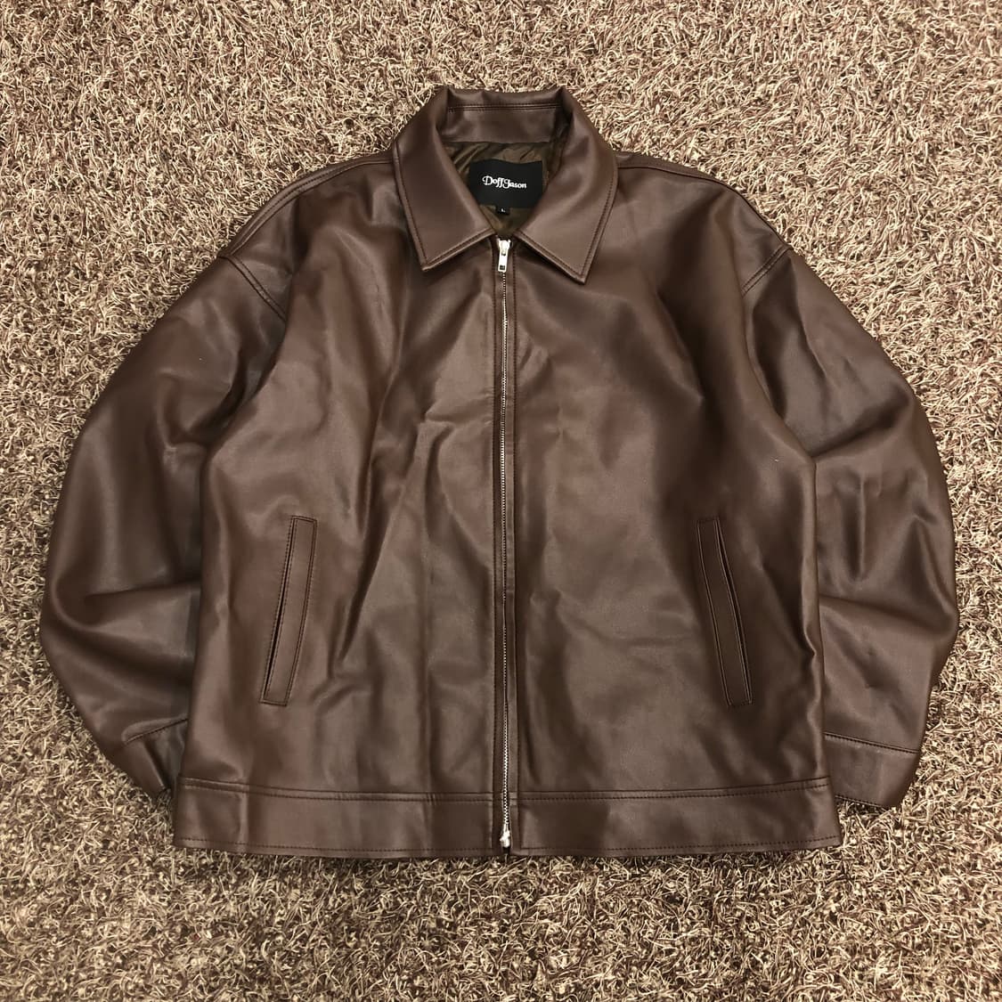 도프제이슨 투웨이 브라운 레더 자켓 상품이미지3