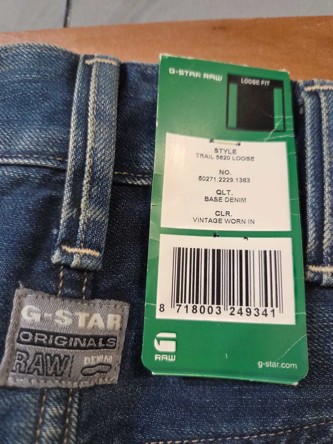 G-Star Raw 워싱 데님 팬츠(W32/L30) 상품이미지10