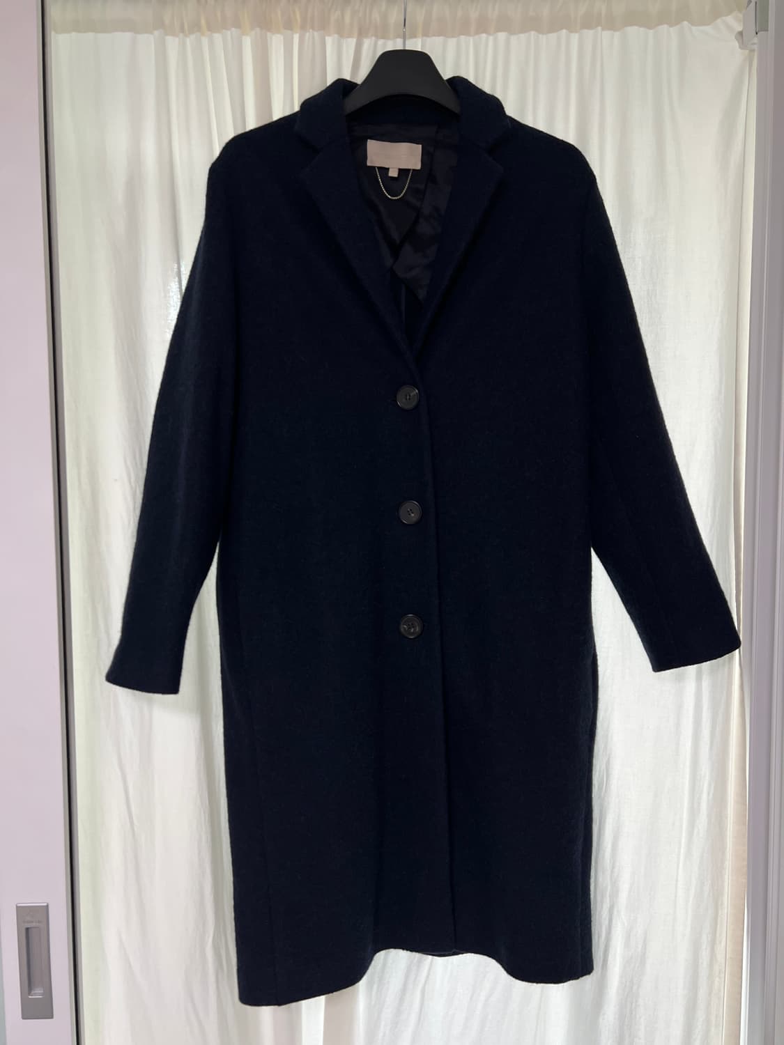 바네사브루노 울 77% + 알파카 롱 코트 / 40 사이즈 (네이비) 상품이미지1