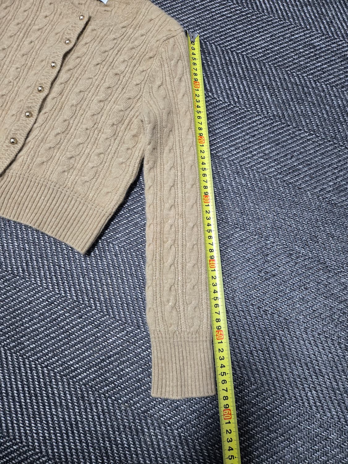 주크 24ss ZOOC 라운드넥 꽈배기 모60%캐시미어5%가디건 상품이미지7