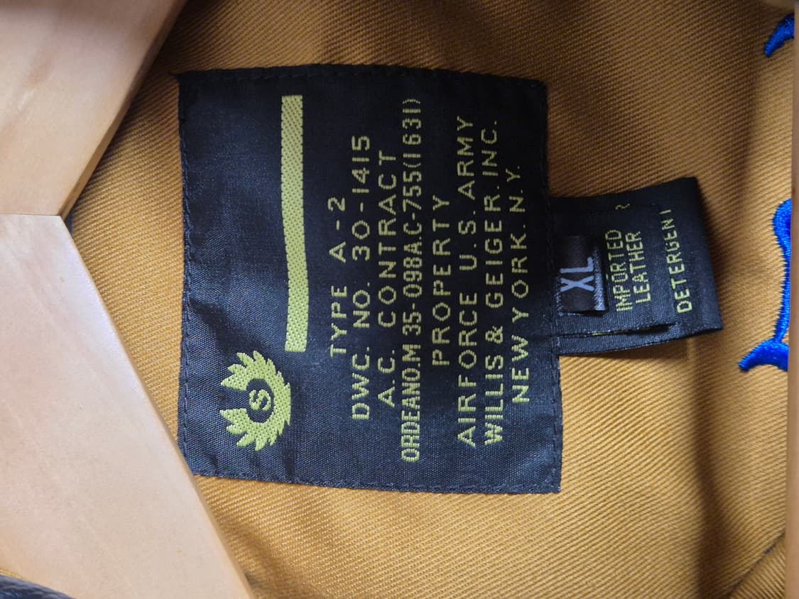 알리 소가죽 A2 자켓 XL 블랙 A-2 자켓 상품이미지3