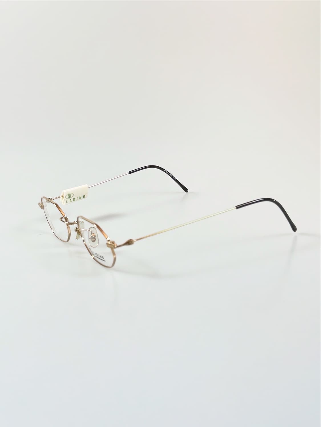 90s 서전 CARINO 골드 슬림 옥타곤 프레임 빈티지 안경 상품이미지3