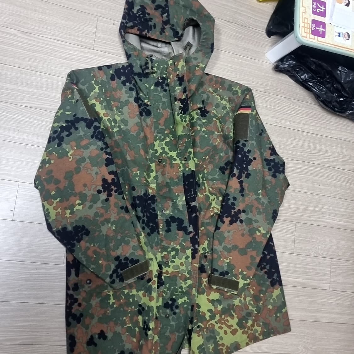 독일군 플렉탄 고어텍스 야상 카모 자켓 후드(100-105) 상품이미지1
