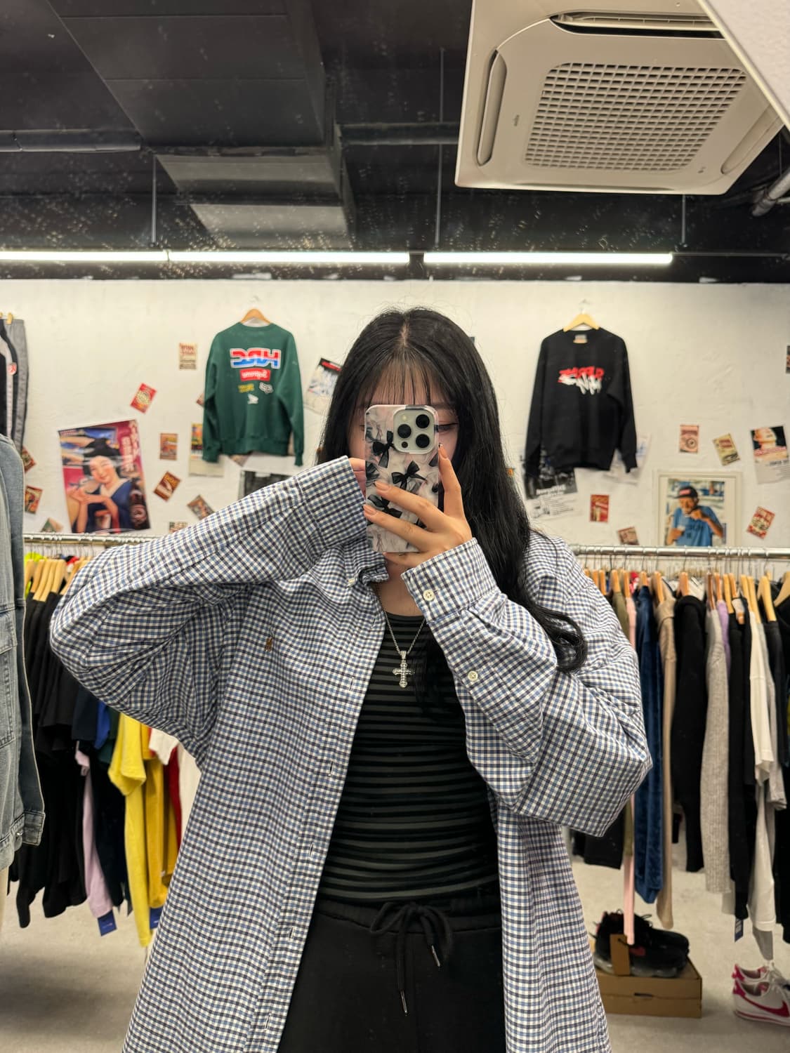 폴로 랄프로렌 체크남방 셔츠  4XL 상품이미지1