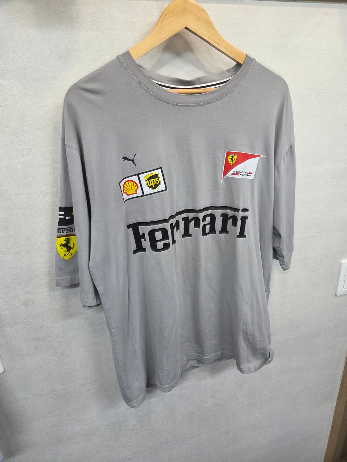 푸마 페라리 빈티지 빅로고 기능성 반팔 xl 상품이미지6